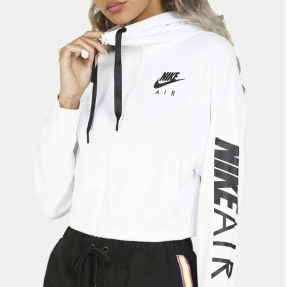 Nike Tops - Nike Air Womens cropped fleece Hoodie large